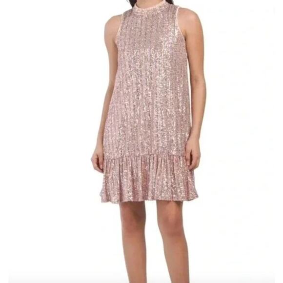 Julia Jordan NWT Multicolor Sequined Flare Fit Trapeze Dress Size 16 - Picture 1 of 12